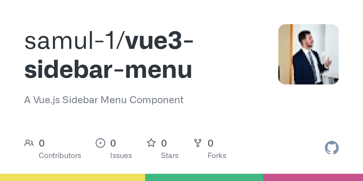 GitHub samul1/vue3sidebarmenu A Vue.js Sidebar Menu Component
