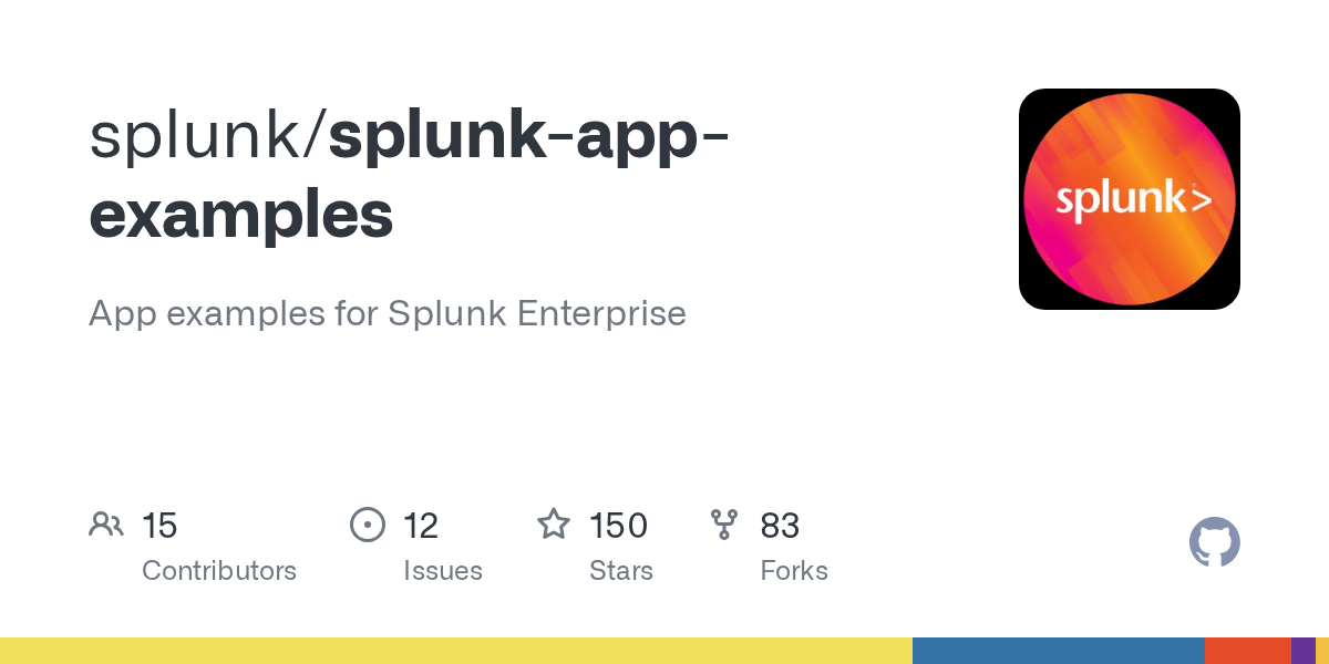 GitHub splunk/splunkappexamples App examples for Splunk Enterprise