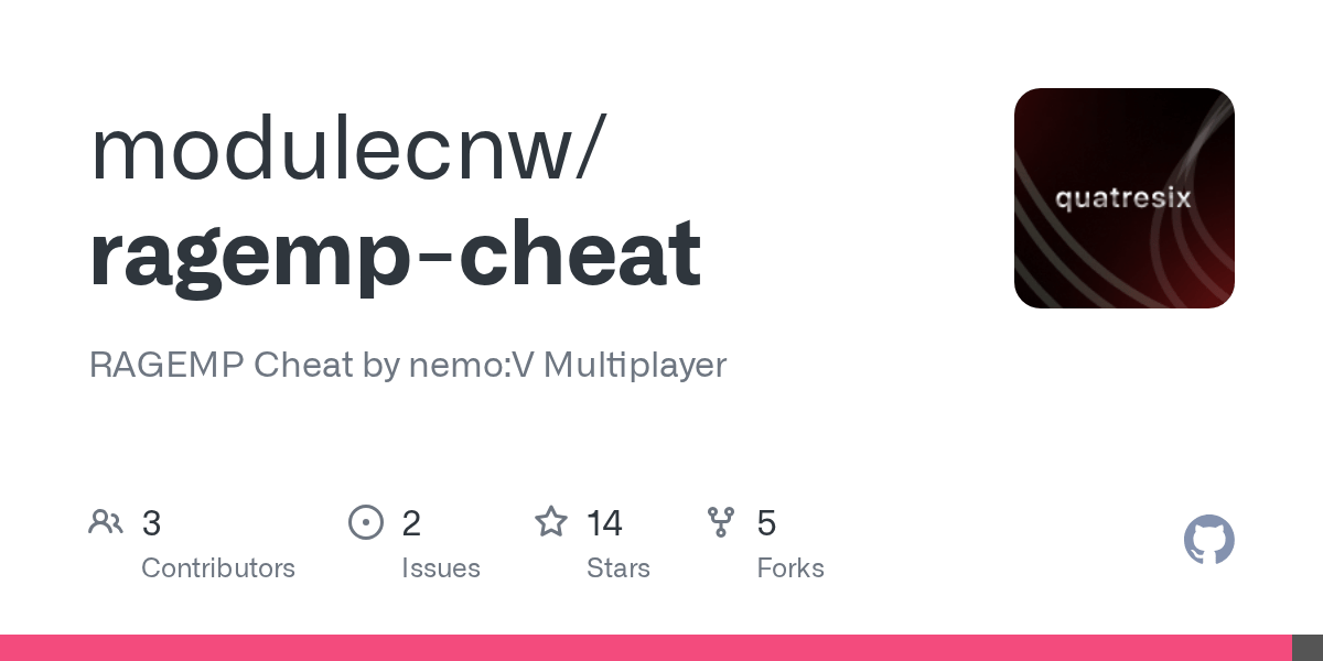 GitHub modulecnw/ragempcheat RAGEMP Cheat by nemoV Multiplayer