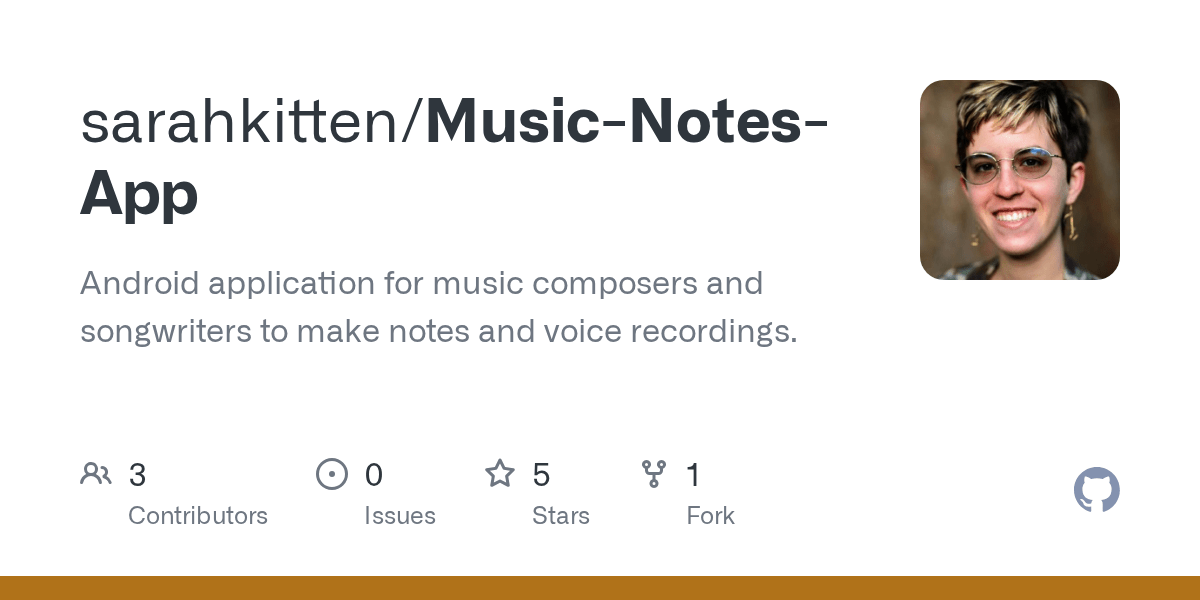 GitHub sarahkitten/MusicNotesApp Android application for music