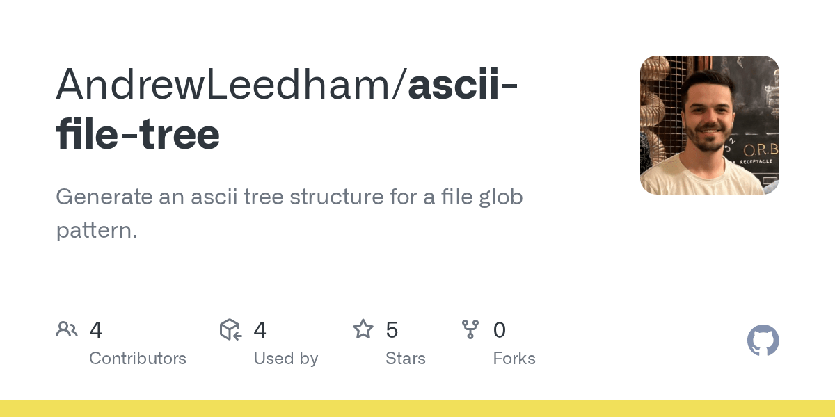 GitHub AndrewLeedham/asciifiletree Generate an ascii tree