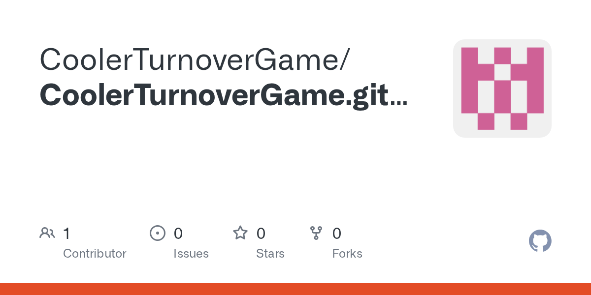 GitHub CoolerTurnoverGame/CoolerTurnoverGame.github.io