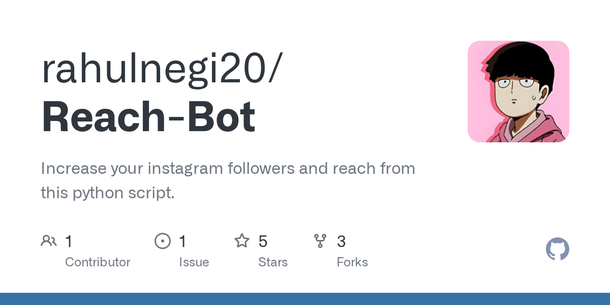 GitHub rahulnegi20/ReachBot Increase your instagram followers and