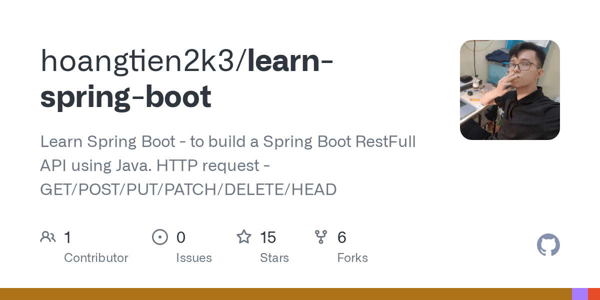 GitHub hoangtien2k3qx1/learnspringboot Learn Spring Boot to