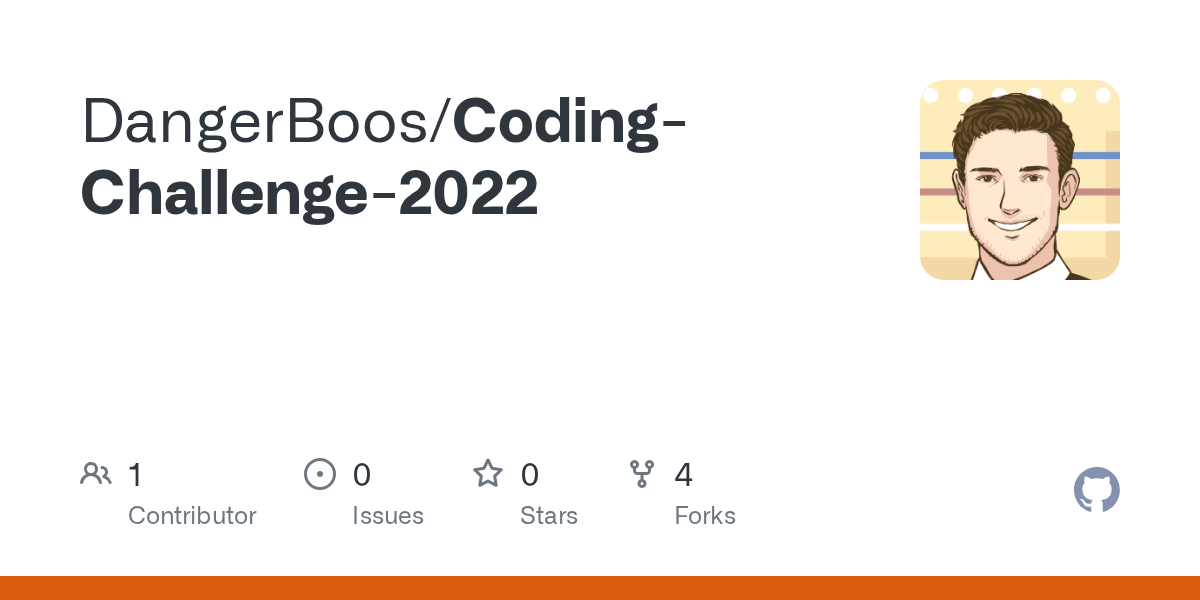 GitHub DangerBoos/CodingChallenge2022