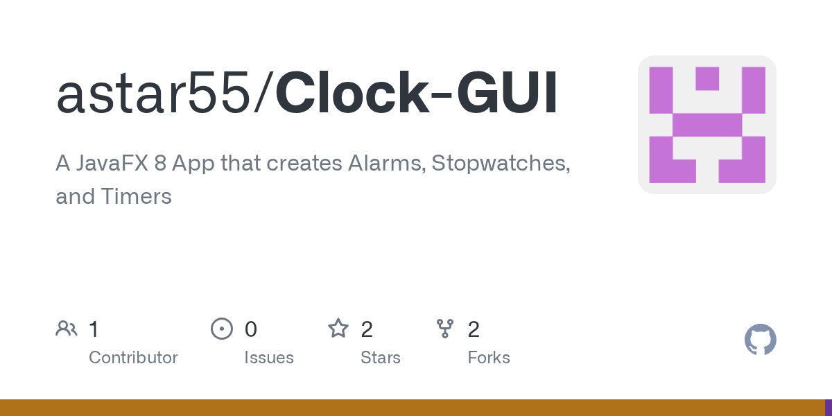 GitHub astar55/ClockGUI A JavaFX 8 App that creates Alarms