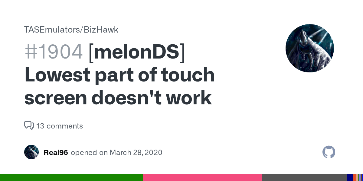 [melonDS] Lowest part of touch screen doesn't work · Issue 1904