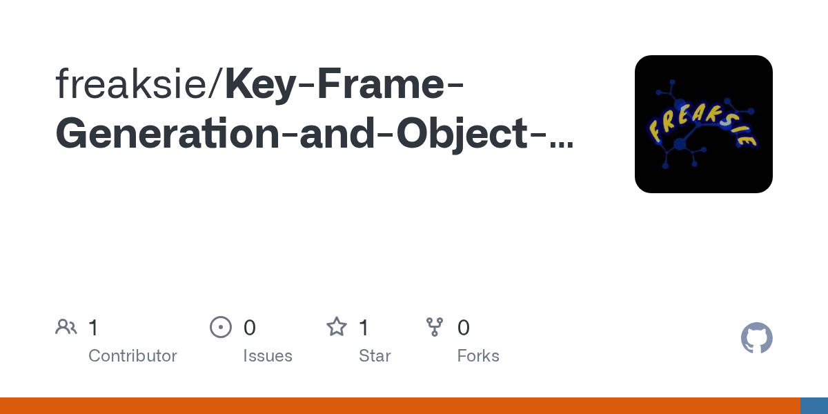 KeyFrameGenerationandObjectDetection/README.md at master