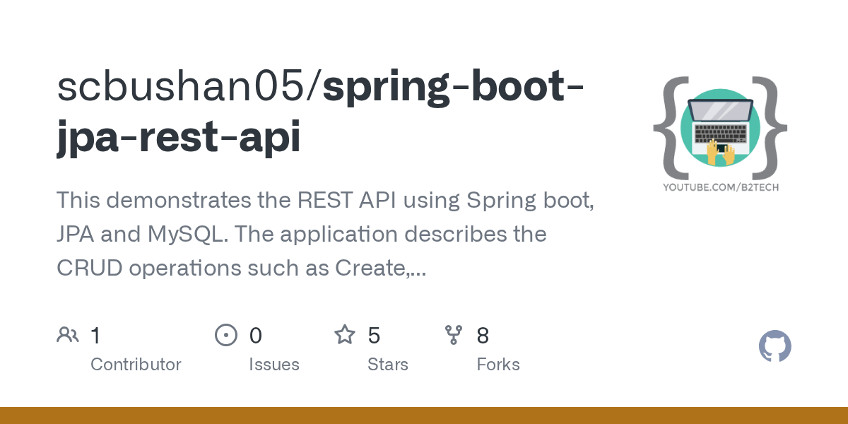 GitHub scbushan05/springbootjparestapi This demonstrates the