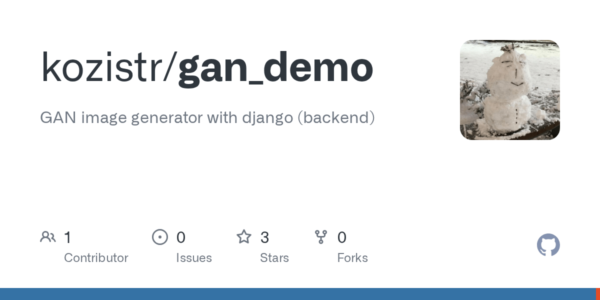 GitHub kozistr/gan_demo GAN image generator with django (backend)