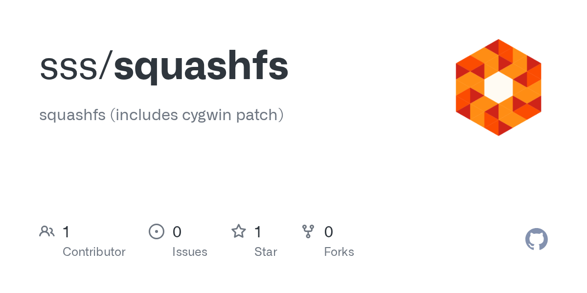 GitHub sss/squashfs squashfs (includes cygwin patch)