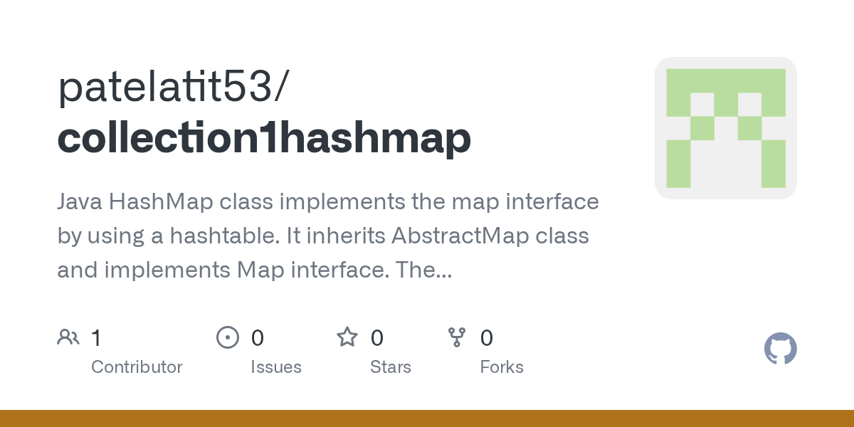 GitHub patelatit53/collection1hashmap Java HashMap class implements