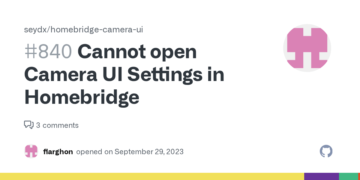 Cannot open Camera UI Settings in Homebridge · Issue 840 · seydx