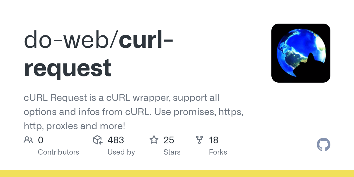 GitHub doweb/curlrequest cURL Request is a cURL wrapper, support