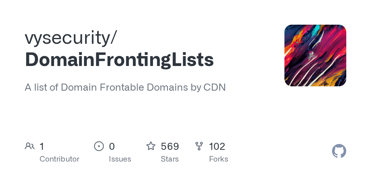 GitHub vysecurity/DomainFrontingLists A list of Domain Frontable Domains by CDN