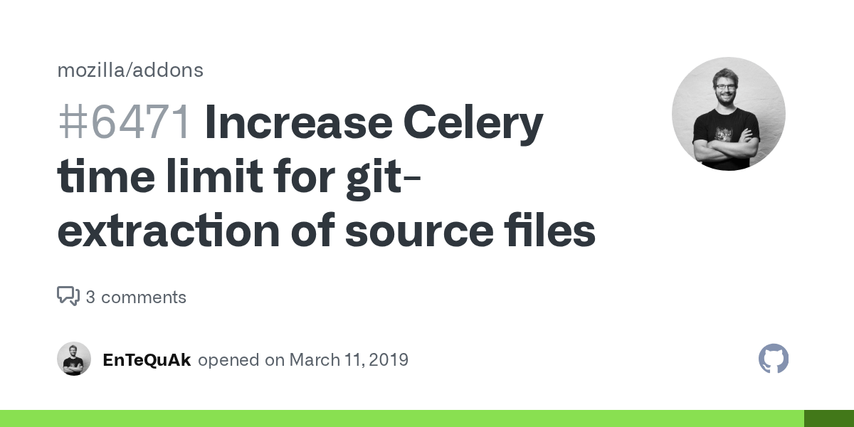 Increase Celery time limit for gitextraction of source files · Issue