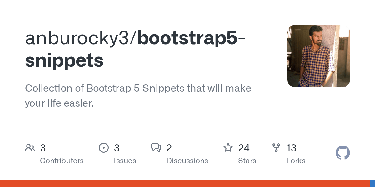 Issues · anburocky3/bootstrap5snippets · GitHub