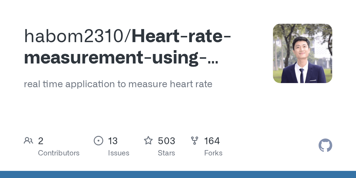 GitHub habom2310/Heartratemeasurementusingcamera real time