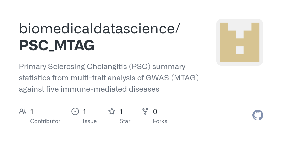 GitHub biomedicaldatascience/PSC_MTAG Primary Sclerosing Cholangitis