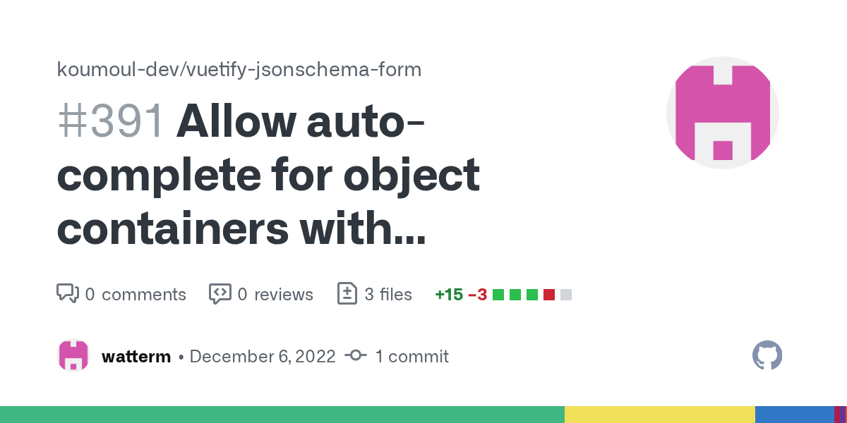 Allow for object containers with subschemas by watterm