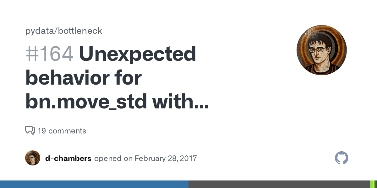 Unexpected behavior for bn.move_std with float32 array · Issue 164