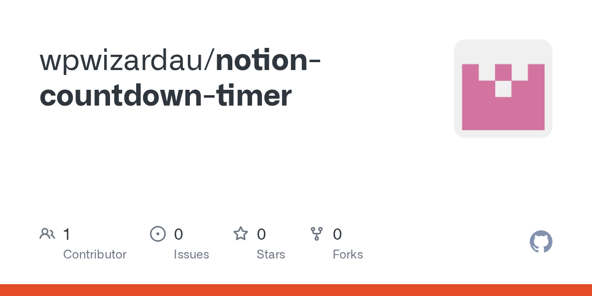 GitHub wpwizardau/notioncountdowntimer