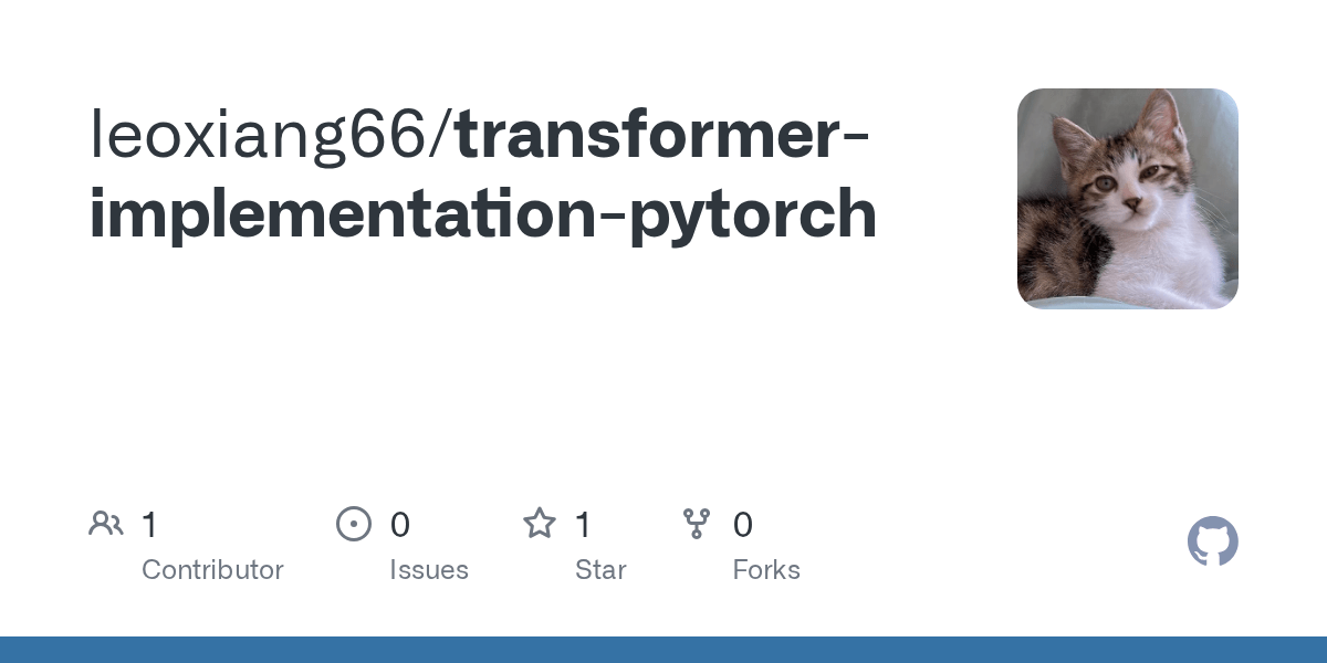 GitHub leoxiang66/transformerimplementationpytorch