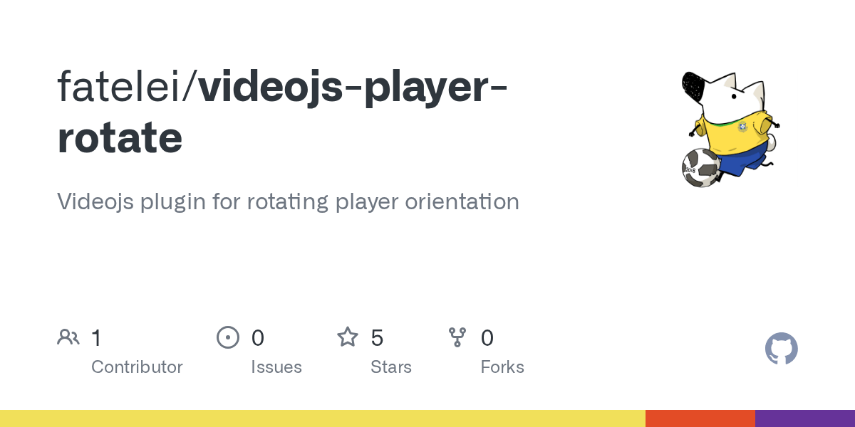 GitHub fatelei/videojsplayerrotate Videojs plugin for rotating