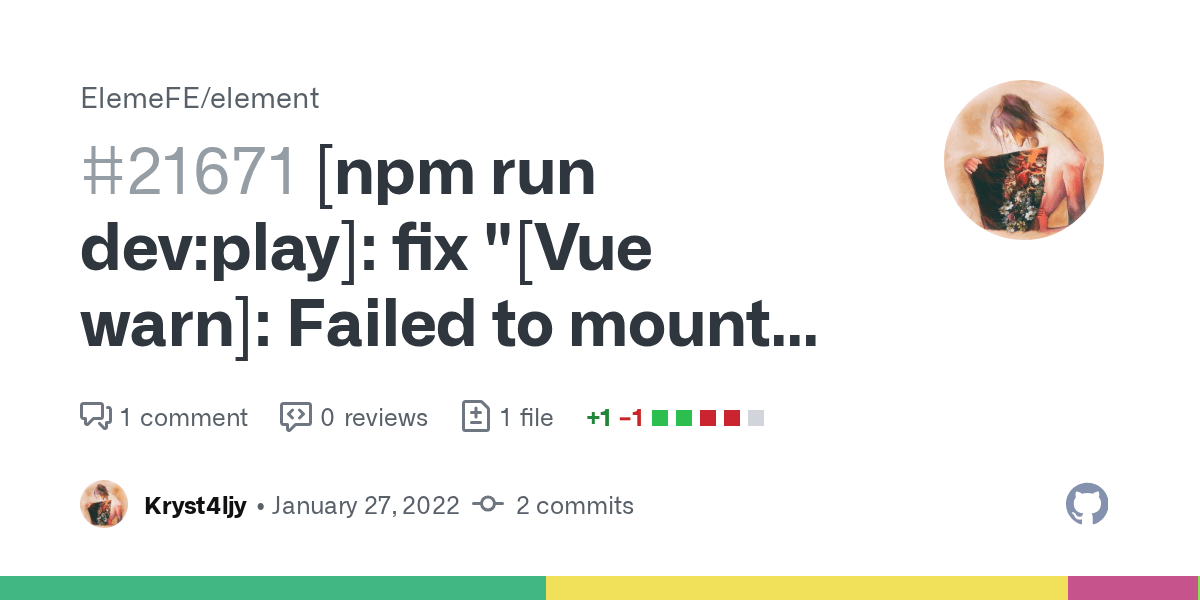 [npm run devplay] fix "[Vue warn] Failed to mount component