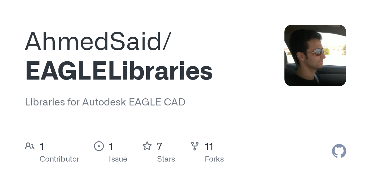 GitHub AhmedSaid/EAGLELibraries Libraries for Autodesk EAGLE CAD