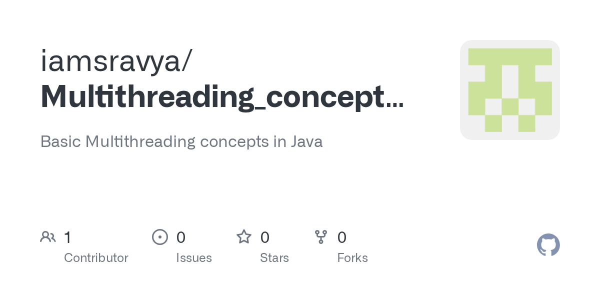 GitHub iamsravya/Multithreading_concepts_java Basic Multithreading
