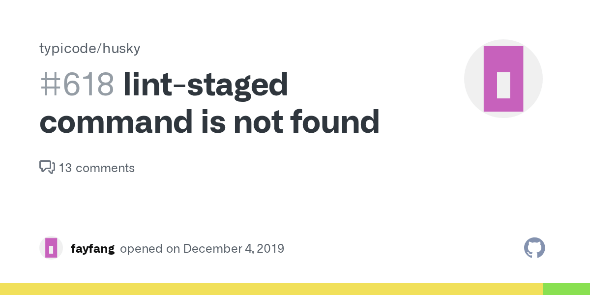lintstaged command is not found · Issue 618 · typicode/husky · GitHub