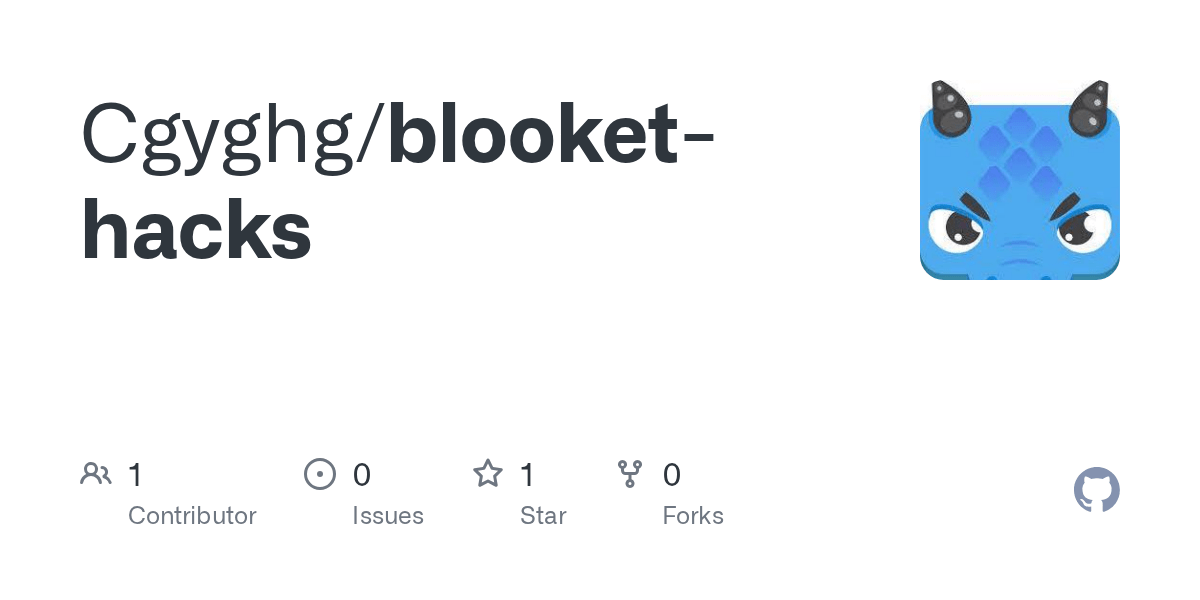 GitHub Cgyghg/blookethacks