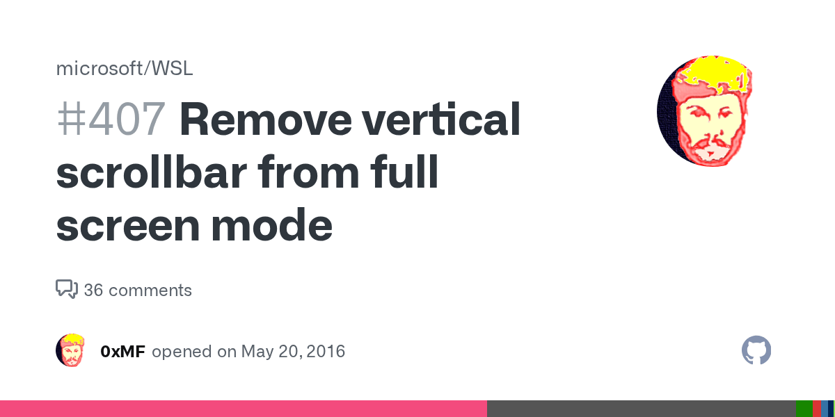 Remove vertical scrollbar from full screen mode · Issue 407