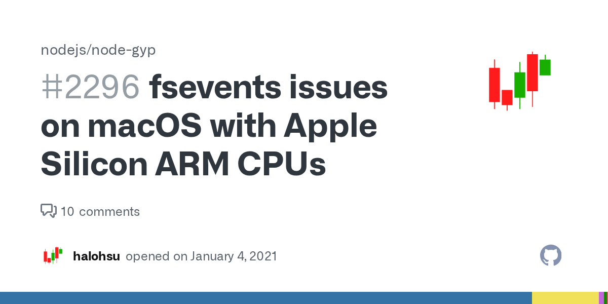 fsevents issues on macOS with Apple Silicon ARM CPUs · Issue 2296