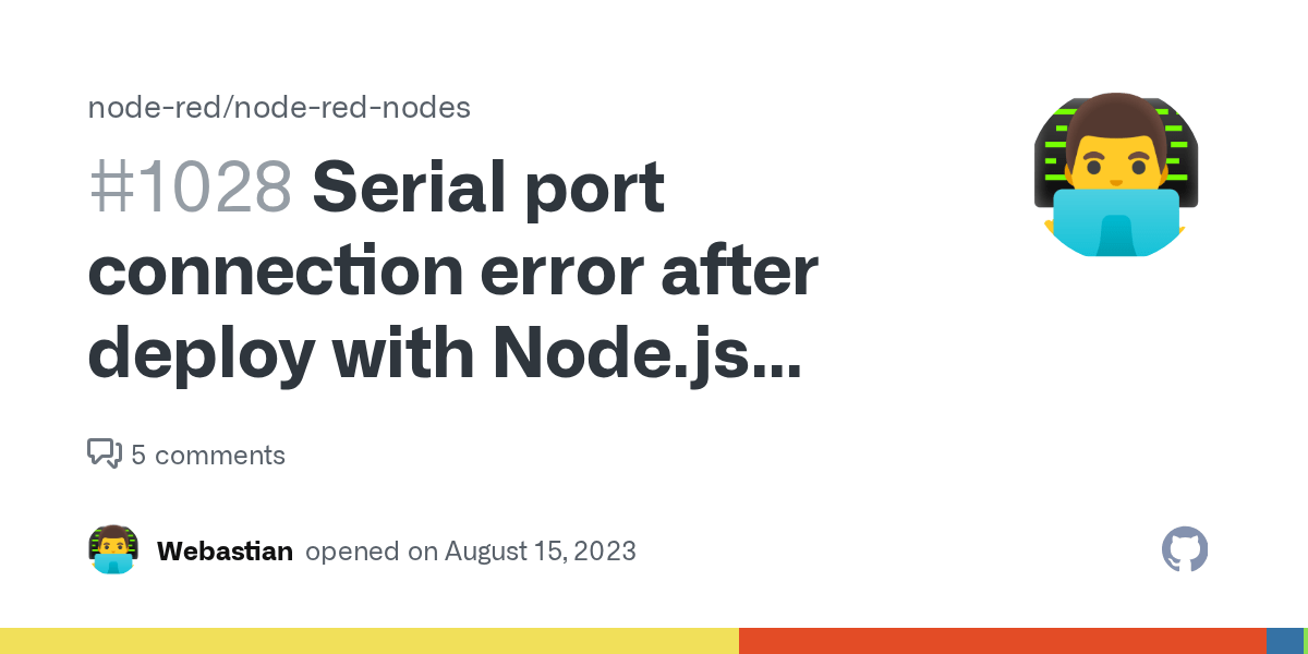 Serial port connection error after deploy with Node.js v20.5.1 and noderednodeserialport 1.0.