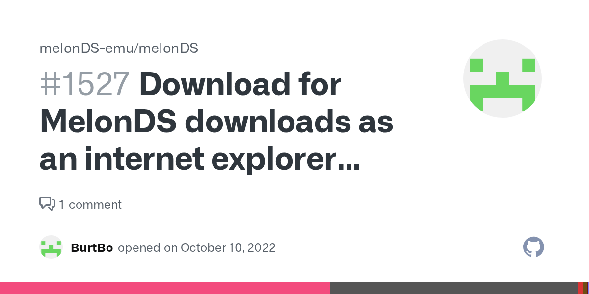Download for MelonDS downloads as an explorer page · Issue