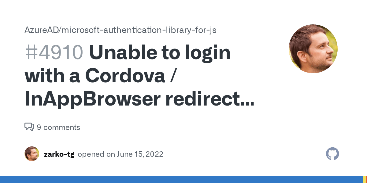Unable to login with a Cordova / InAppBrowser redirect on iOS · Issue