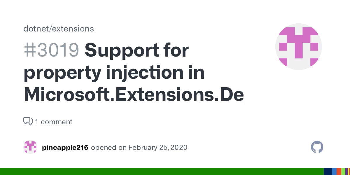 Support for property injection in Microsoft.Extensions