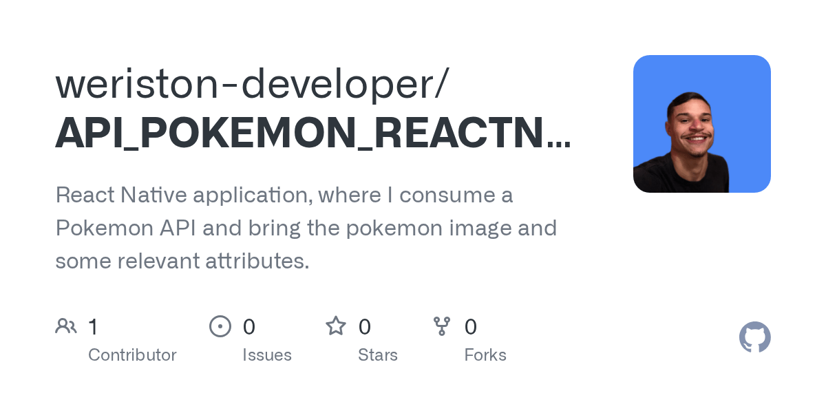 GitHub weristongif/API_POKEMON_REACTNATIVE React Native application