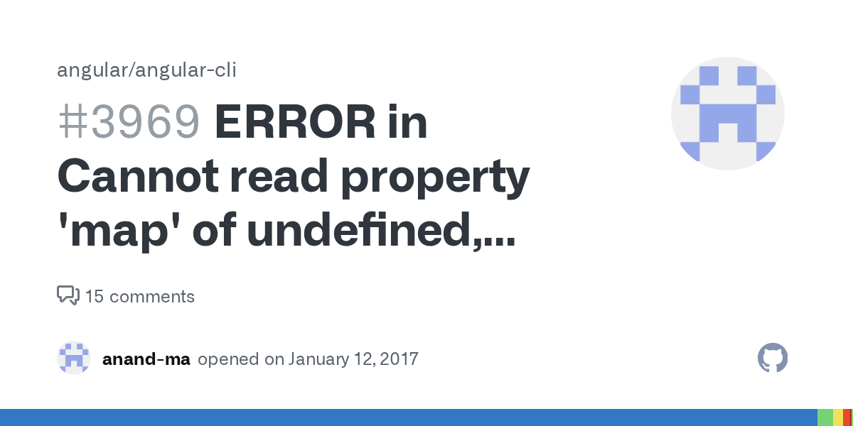 ERROR in Cannot read property 'map' of undefined, resolving symbol