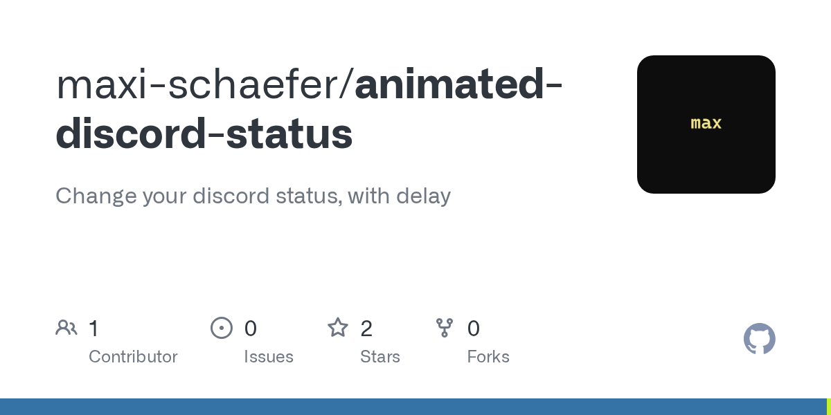 GitHub maxischaefer/animateddiscordstatus Change your discord
