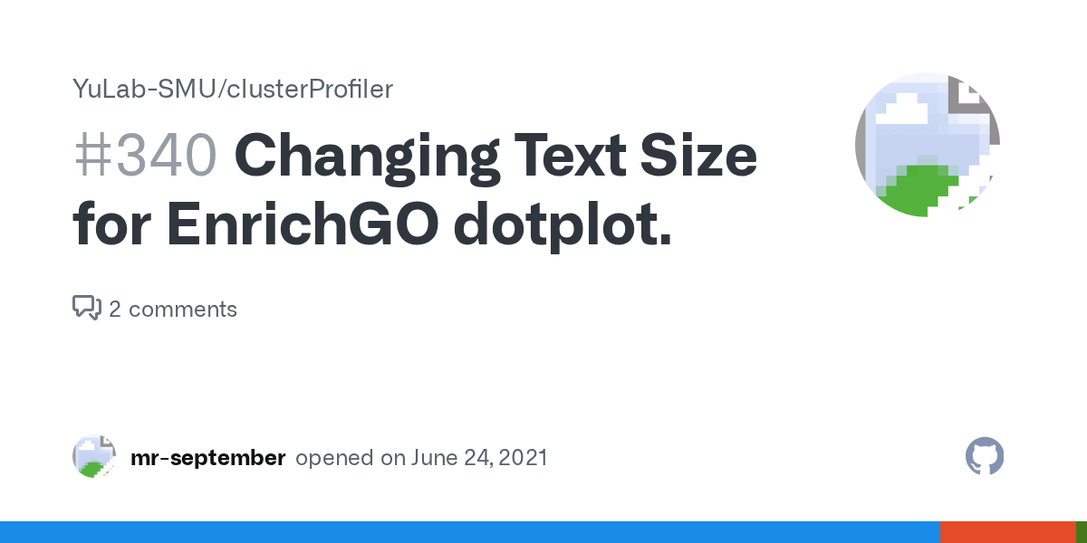 Changing Text Size for EnrichGO dotplot. · Issue 340 · YuLabSMU