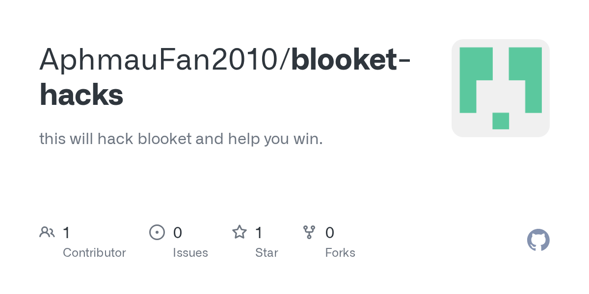 GitHub AphmauFan2010/blookethacks this will hack blooket and help
