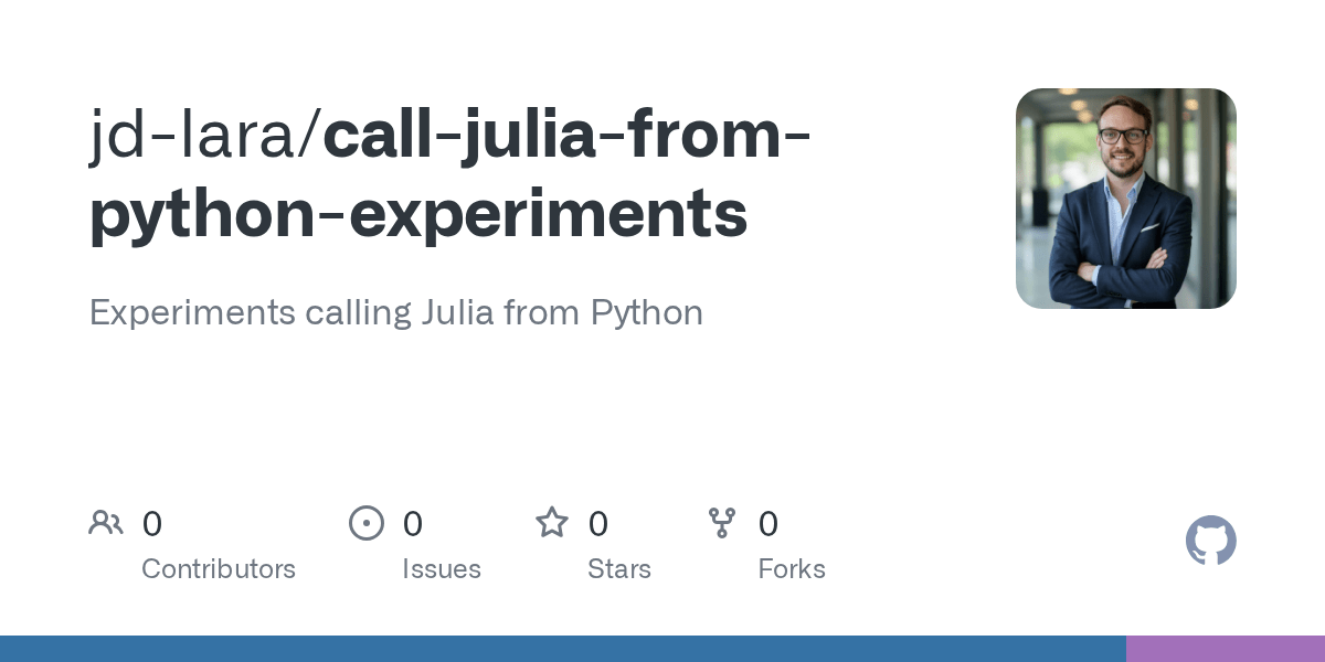 GitHub jdlara/calljuliafrompythonexperiments Experiments