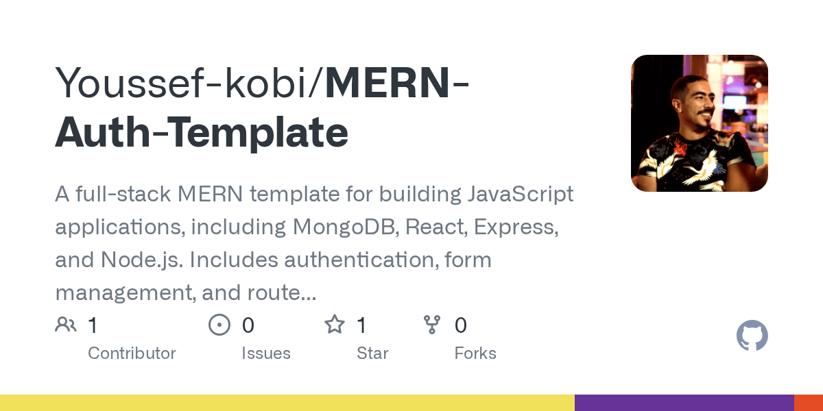 GitHub Youssefkobi/MERNTemplate A simple updated dependencies MERN Template