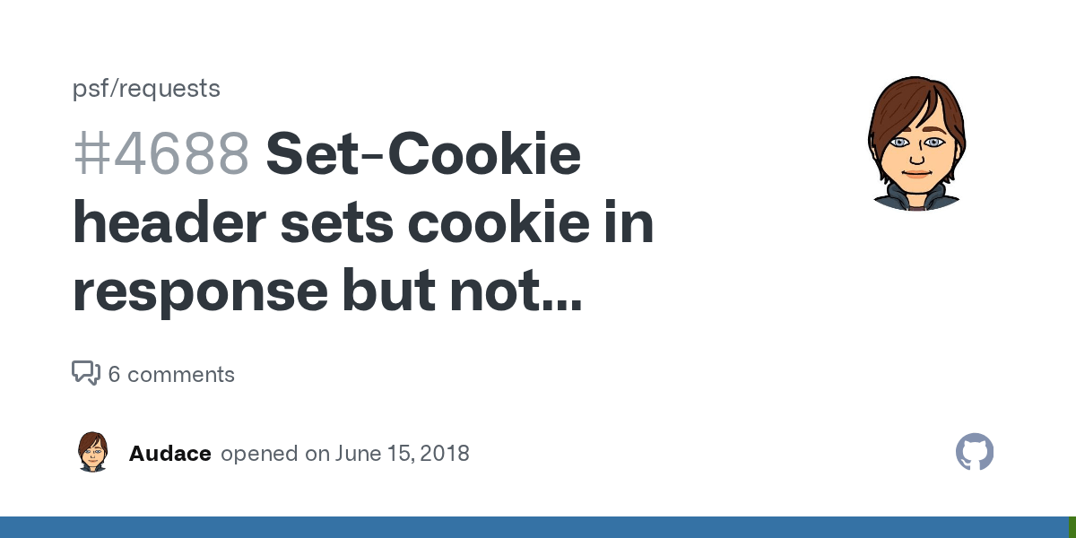 SetCookie header sets cookie in response but not session · Issue 4688
