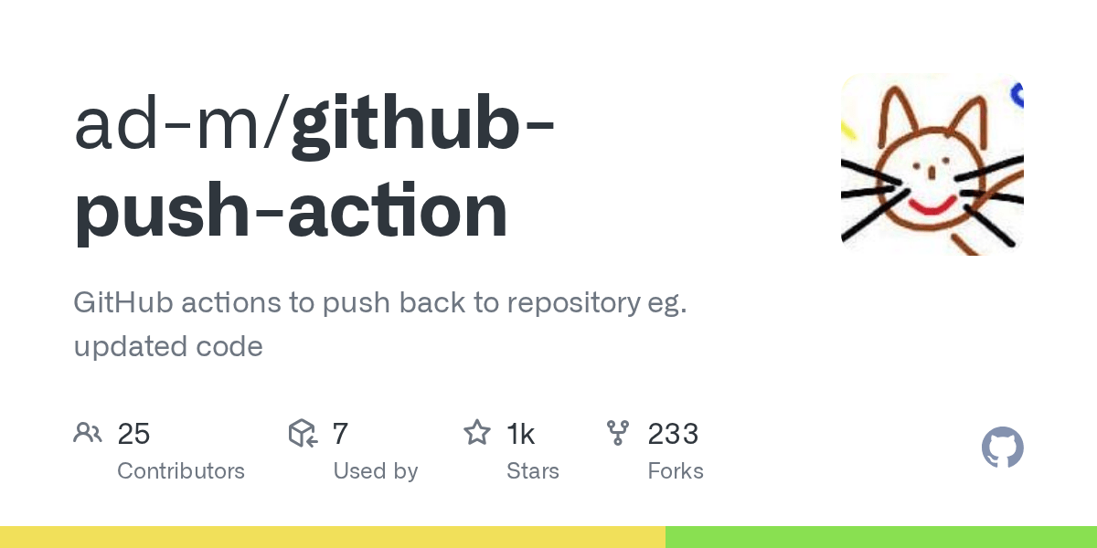 GitHub adm/githubpushaction GitHub actions to push back to