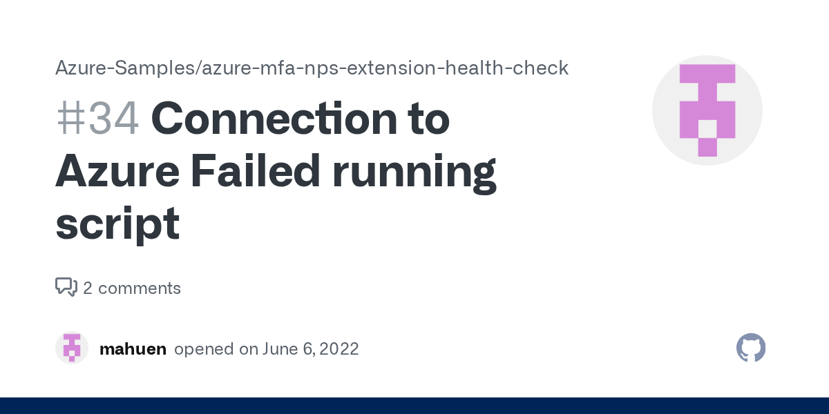 Connection to Azure Failed running script · Issue 34 · AzureSamples