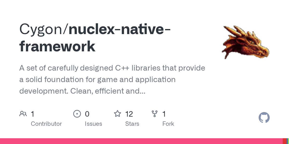GitHub Cygon/nuclexnativeframework A set of carefully designed C++